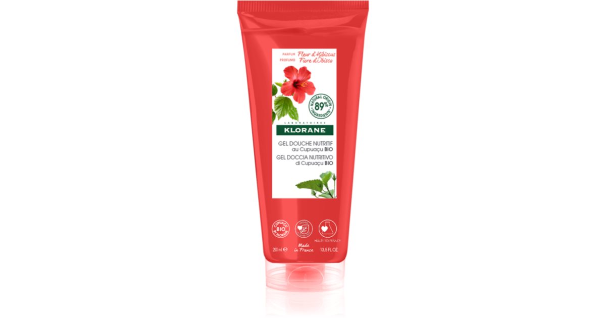 Klorane Gel de dus nutritiv cu flori de hibiscus Cupuaçu 200ml