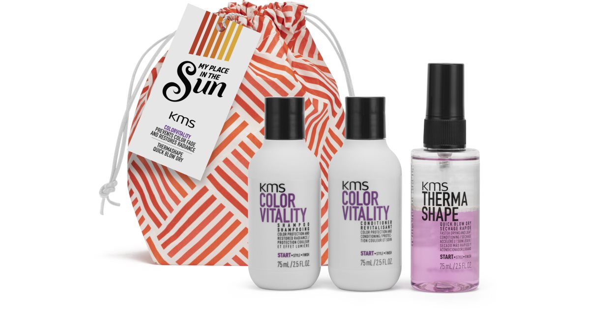 KMS Kit de călătorie Color Vitality pentru protecția părului împotriva căldurii