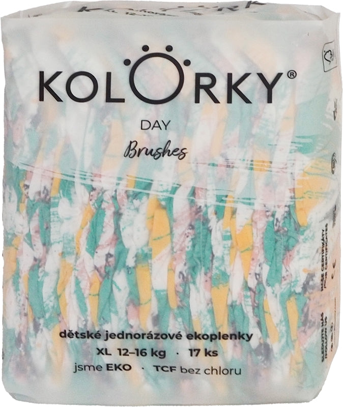 Kolorky Day Brushes Couches jetables ECO taille XL 12-16 Kg 17 pièces