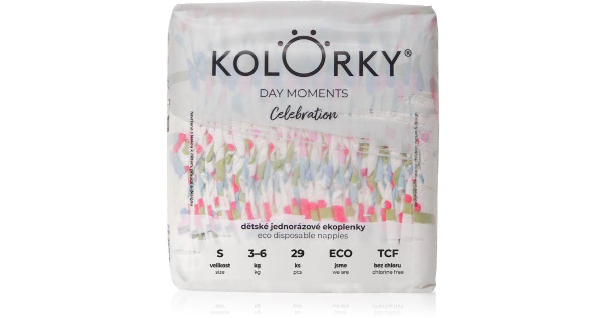 Kolorky DAY Moments Celebration Couches jetables ECO Taille S 3-6 kg 29 pièces