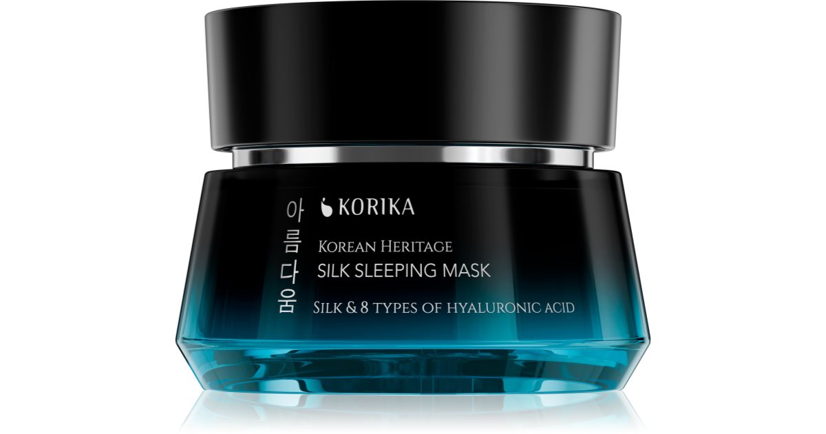 KORIKA Korean Heritage Silk & 8 Types of Hyaluronic Acid Silk Sleeping Hydrating and Nourishing Night Face Mask 50ml