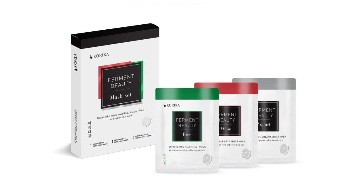 KORIKA FermentBeauty sett med ansiktsmasker
