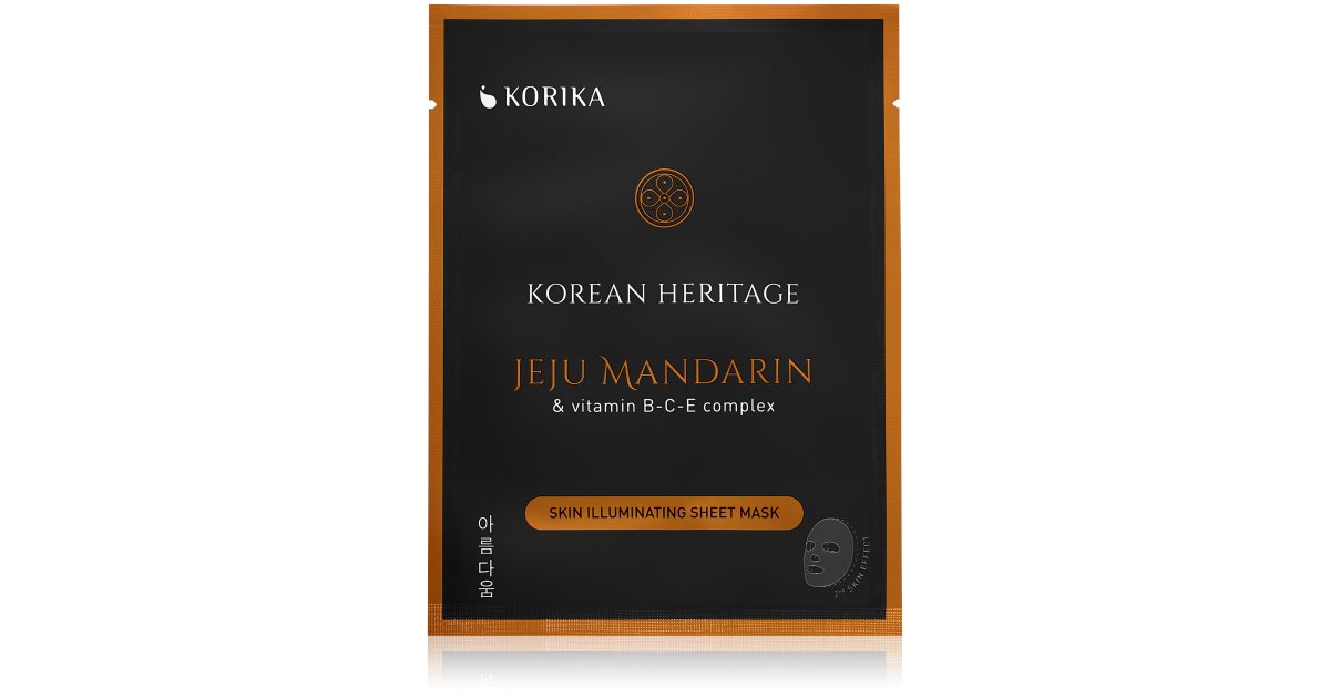 KORIKA Mascarilla iluminadora para la piel Korean Heritage con mandarina de Jeju y complejo de vitamina B, 25 g
