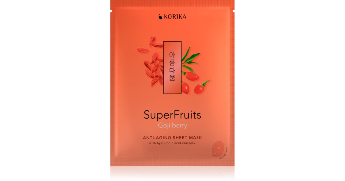 KORIKA SuperFruits Goji Berry - Anti-Aging verjüngende Tuchmaske Goji-Beere 25 g