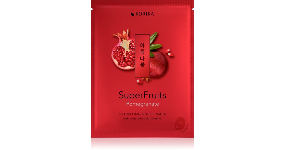 KORIKA SuperFruits Moisturizing Fabric Face Mask Granateple 25g