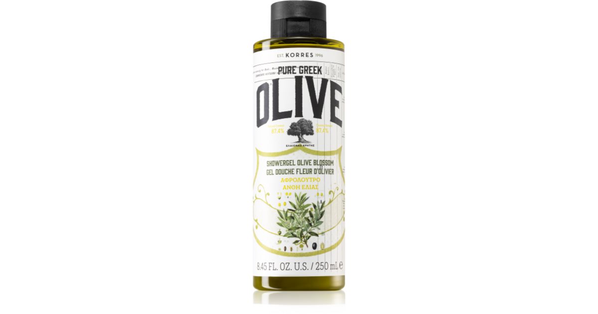 Korres Ren grekisk oliv och olivblomma duschgel 250 ml