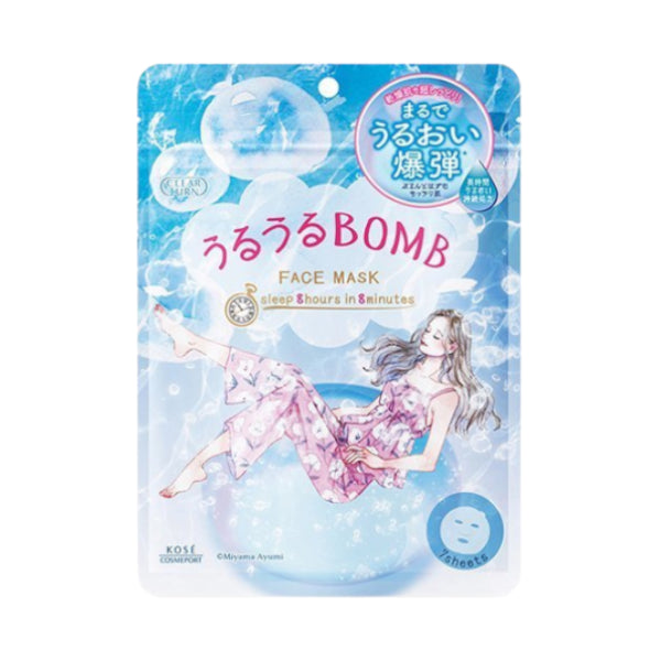 Kose - Clear Turn Uruuru Bomb Face Mask - 7pcs