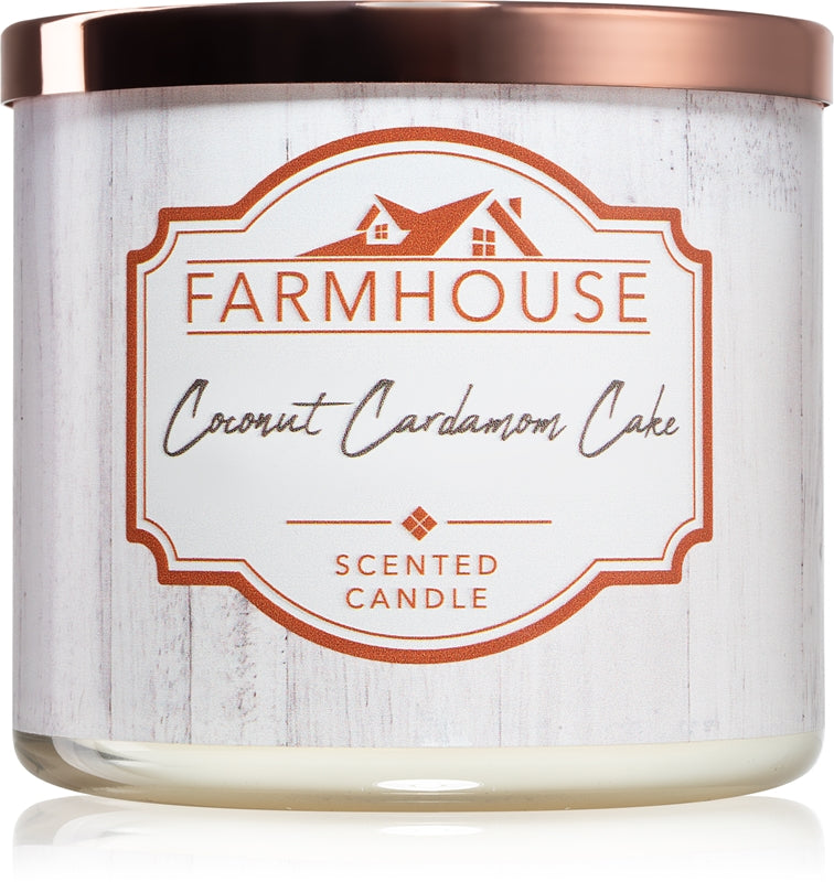 Kringle Candle Świeca zapachowa Farmhouse Coconut Cardamom Cake 411 g