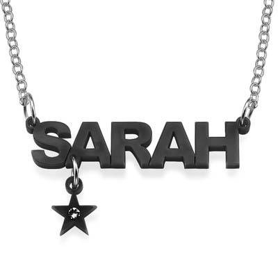 L.A. Color Name Necklace with Charm in Acrylic