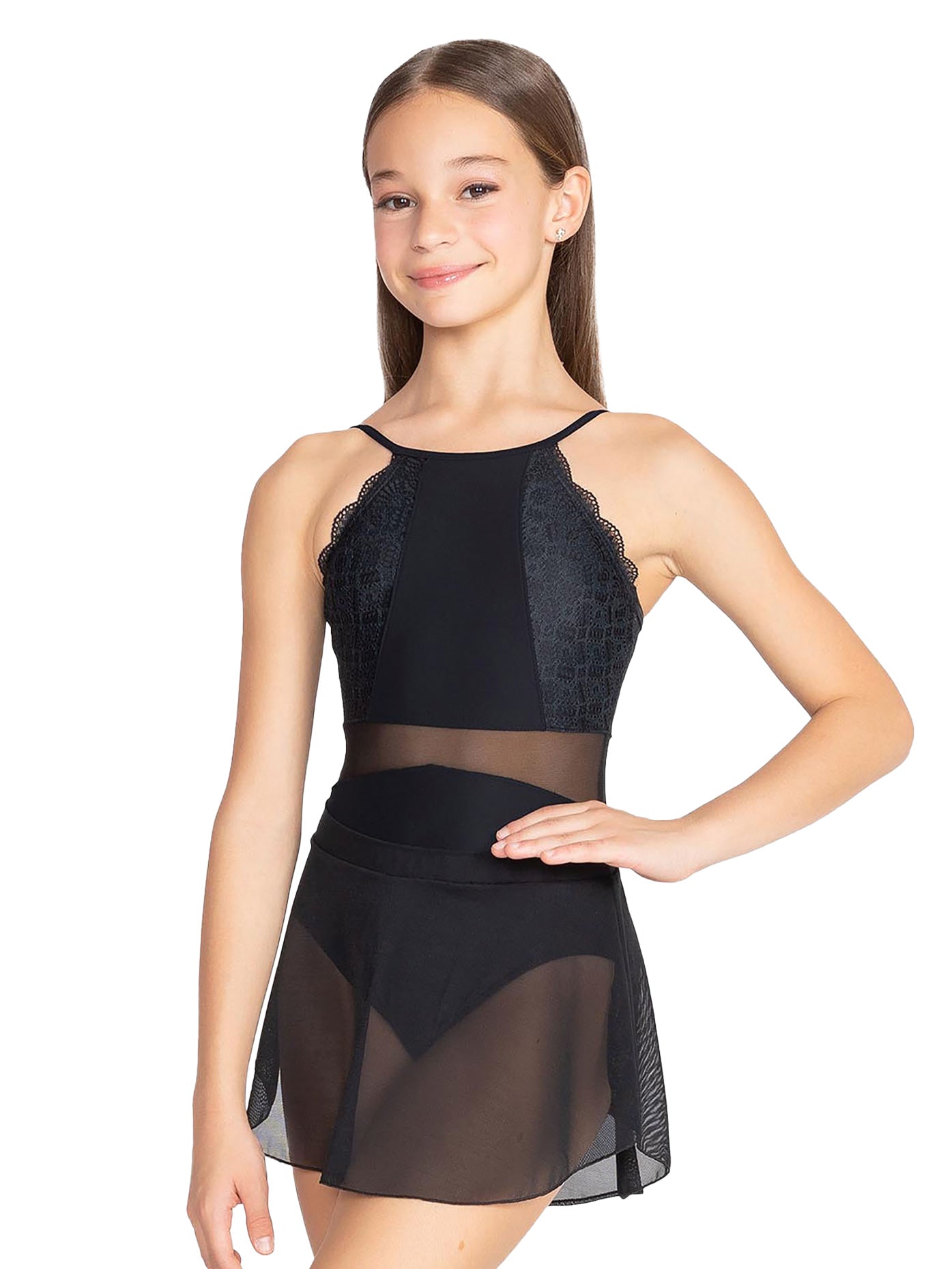 So Danca Girls "Elle" Pull-On Skirt Black XL L2799
