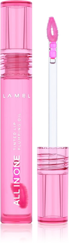 Lamel Huile Tonique Repulpante Tout En Un Pour Lèvres Pour Augmenter Le Volume № 402 Pink Sparkle 3 Ml
