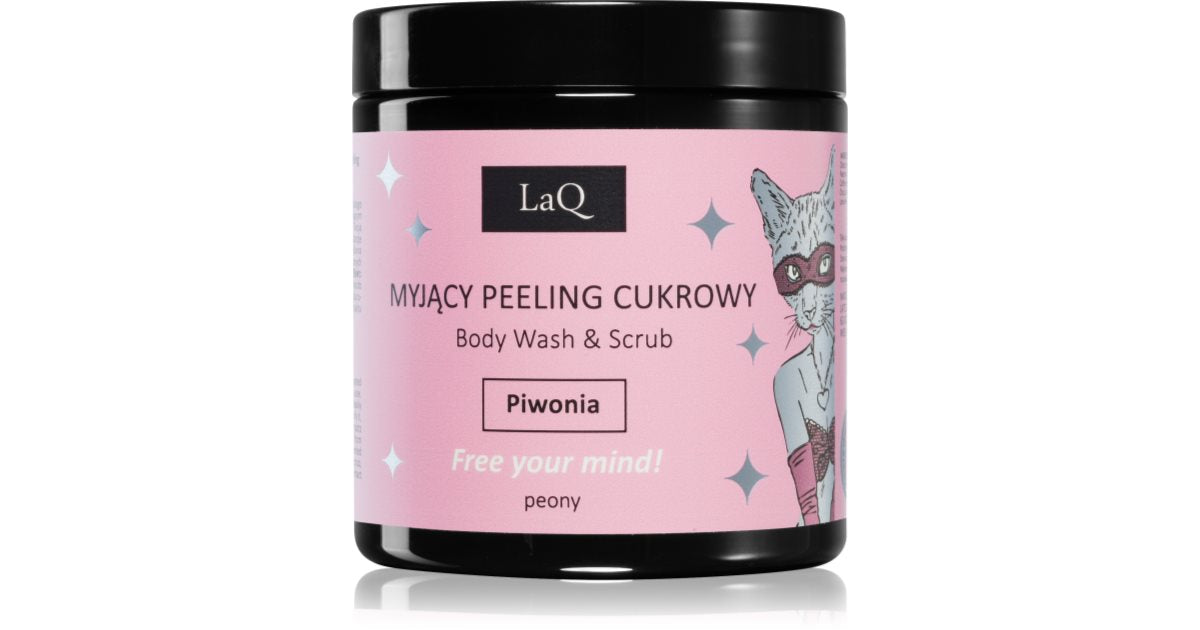 Laq Nettoyant corporel exfoliant pour chaton et pivoine 220 G
