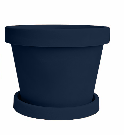 6.5 Gallon Decorative Pot (Color: Anthracite, Includes Saucer: Yes)