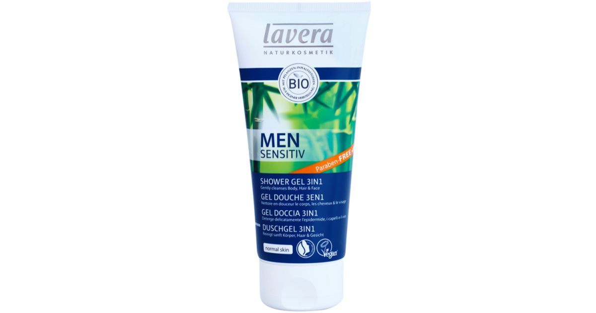 Lavera Sensitiv dusjgelé 3 i 1 for menn 200 ml