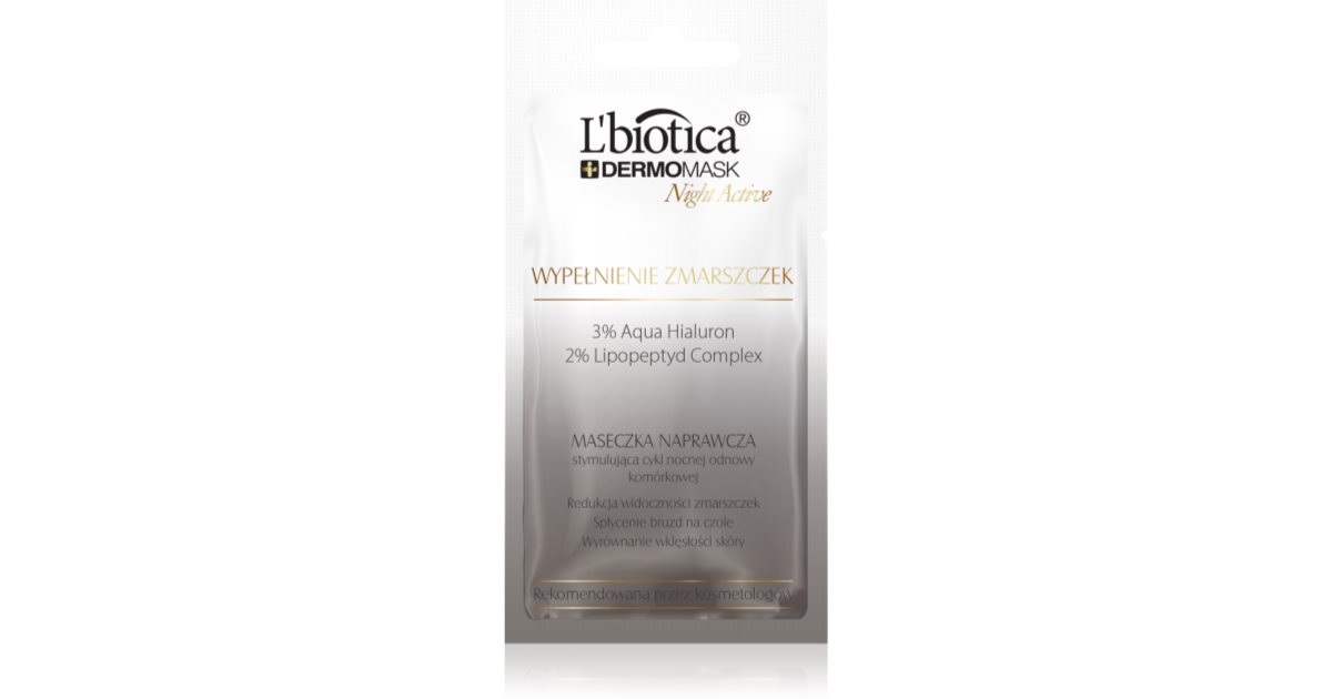 L’biotica DermoMask Night Active masca de umplere impotriva ridurilor profunde 12 ml