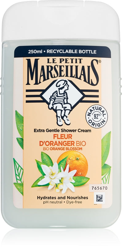 Le petit marseillais Ekstra delikatny organiczny krem pod prysznic z kwiatem pomarańczy - 250 ml