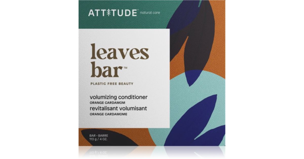 Attitude Leaves Bar Orange Kardemumma Solid Pressed Balm Volumizing 113 g