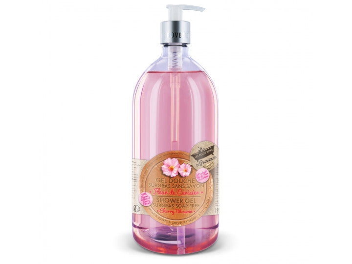 Les Petits Bains de Provcece gel dusj gel kirsebærblomst 1 liter