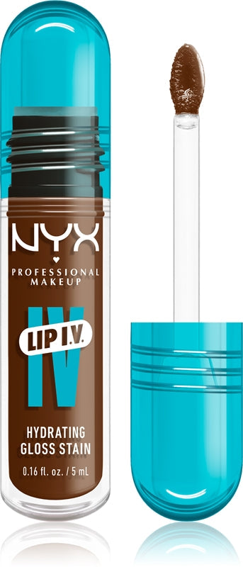 NYX Profesjonell makeup Lip IV langvarig lipgloss med fuktighetsgivende effekt, farge 04 - COCOA QUENCHI 5 ml