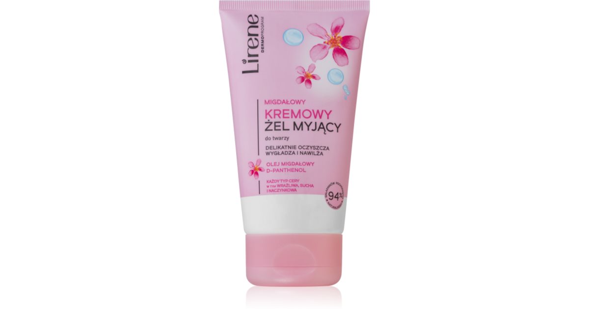 Gel limpiador en crema con D-pantenol (Gel limpiador cremoso de almendras) 150 ml