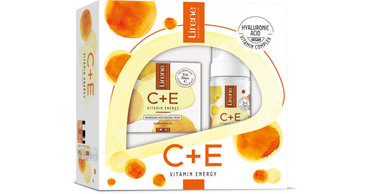 Lirene Coffret Vitamine C+E Pour Peaux Sèches Et Sensibles Pour Femme