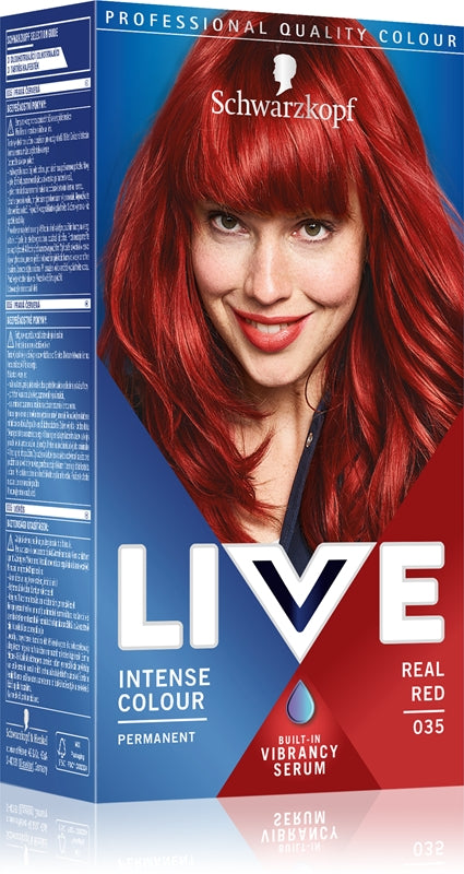 Schwarzkopf Coloration permanente LIVE Intense Colour 035 Rouge véritable