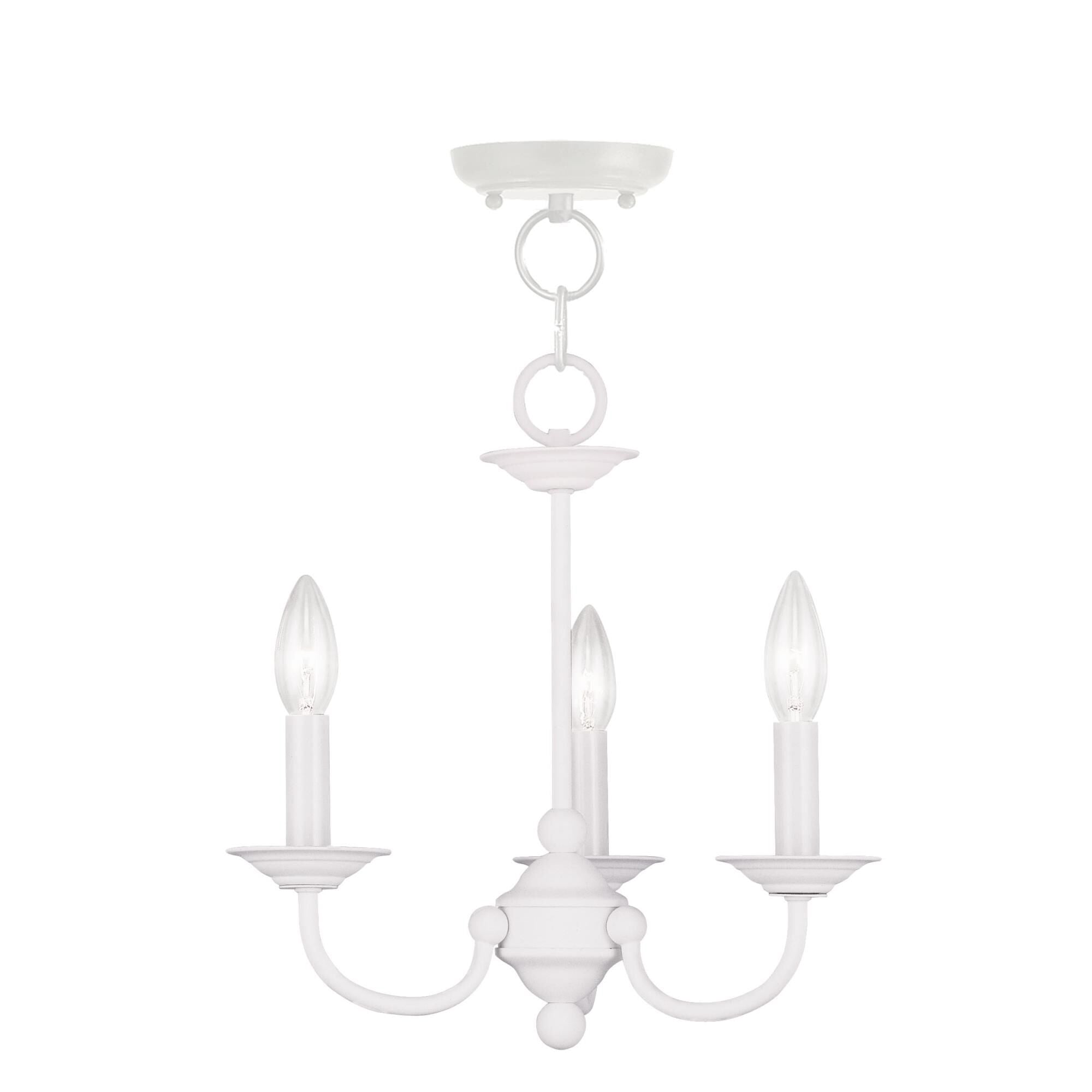 Livex Lighting Home Basics 14 Inch 3 Light Mini Chandelier Home Basics - 4153-03 - Early American