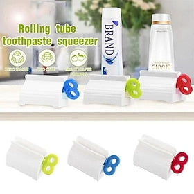 3 stk rullende tandpasta squeezer tube squeezer tandpasta dispenser holder tandcreme badeværelse manuel sprøjte dispenser