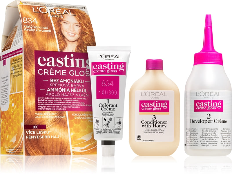 Crema para moldear el cabello Gloss - Tono: 834 Oro Caramelo