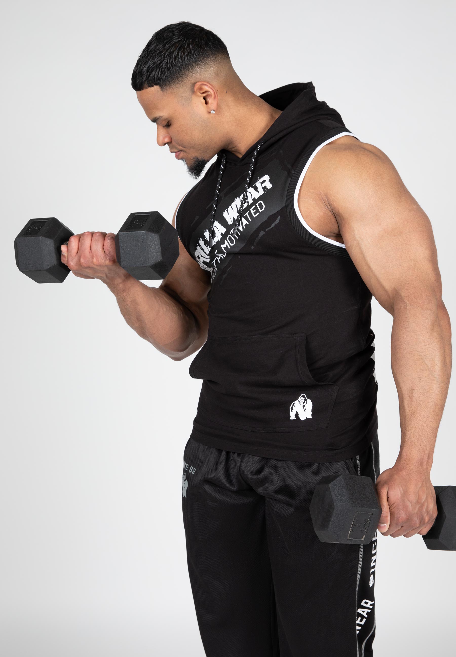 Loretto Hooded Tank Top - Black - XL