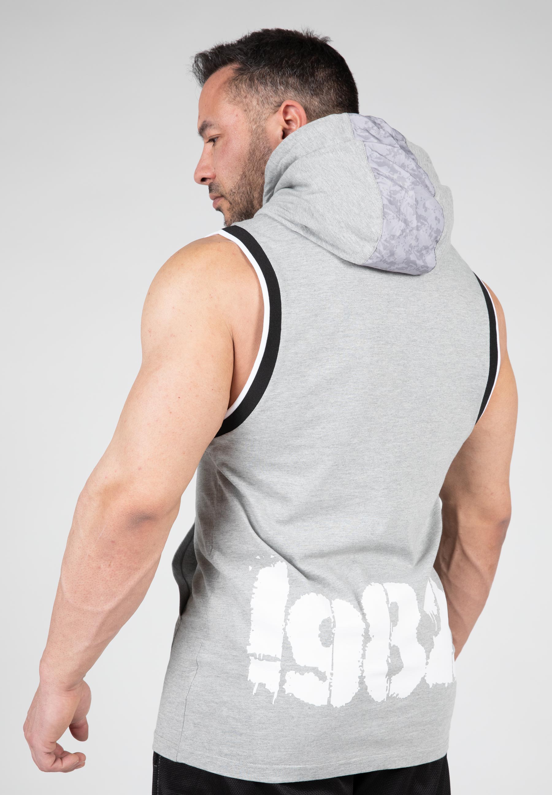 Loretto Hooded Tank Top - Gray Melange - S