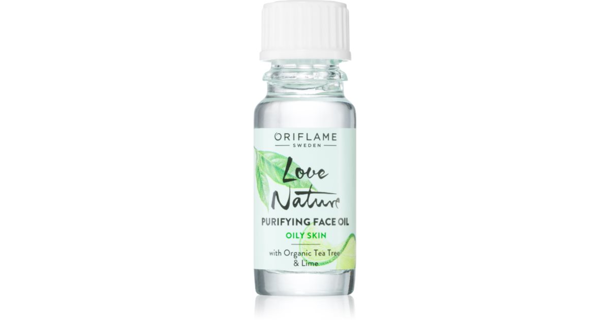 Oriflame Love Nature Organic Tea Tree & Lime Cleansing Oil for Problematic Skin, Acne 10ml