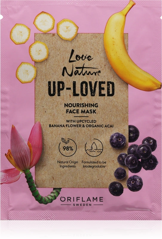 Oriflame Love Nature Up-Loved Upcycled Banana Flower & Organic Acai Hydrating and Nourishing Face Mask 10 ml