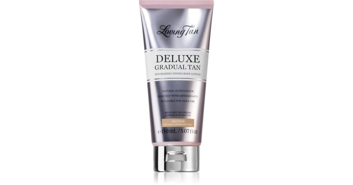Loving Tan Deluxe Stopniowe odżywcze mleczko do ciała wzmacniające opaleniznę Średnie 150 ml