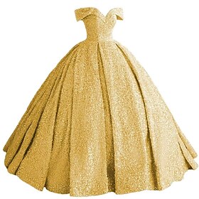 Sparkly Sequin Prom Dresses Long Ball Gown Off Shoulder Quinceanera Dresses Puffy Glitter Evening Party Dresses For Wedding Guest