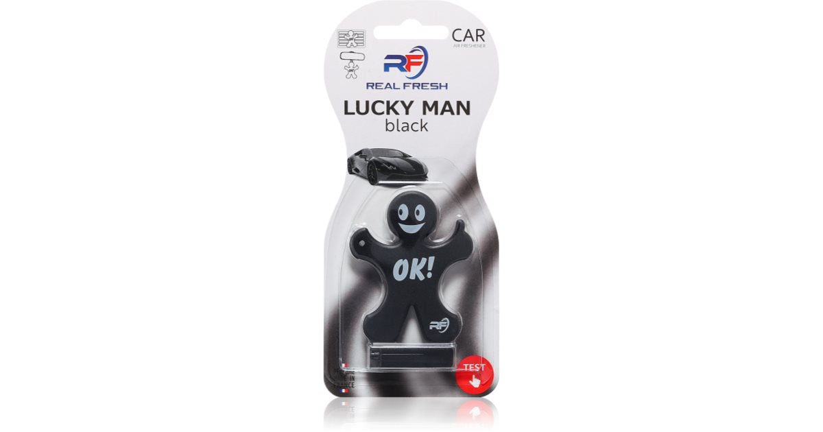 Real Fresh Lucky Man Black car air freshener