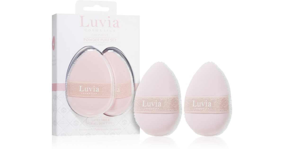 Luvia Cosmetics Ensemble de 2 houppettes à poudre Puffy Candy