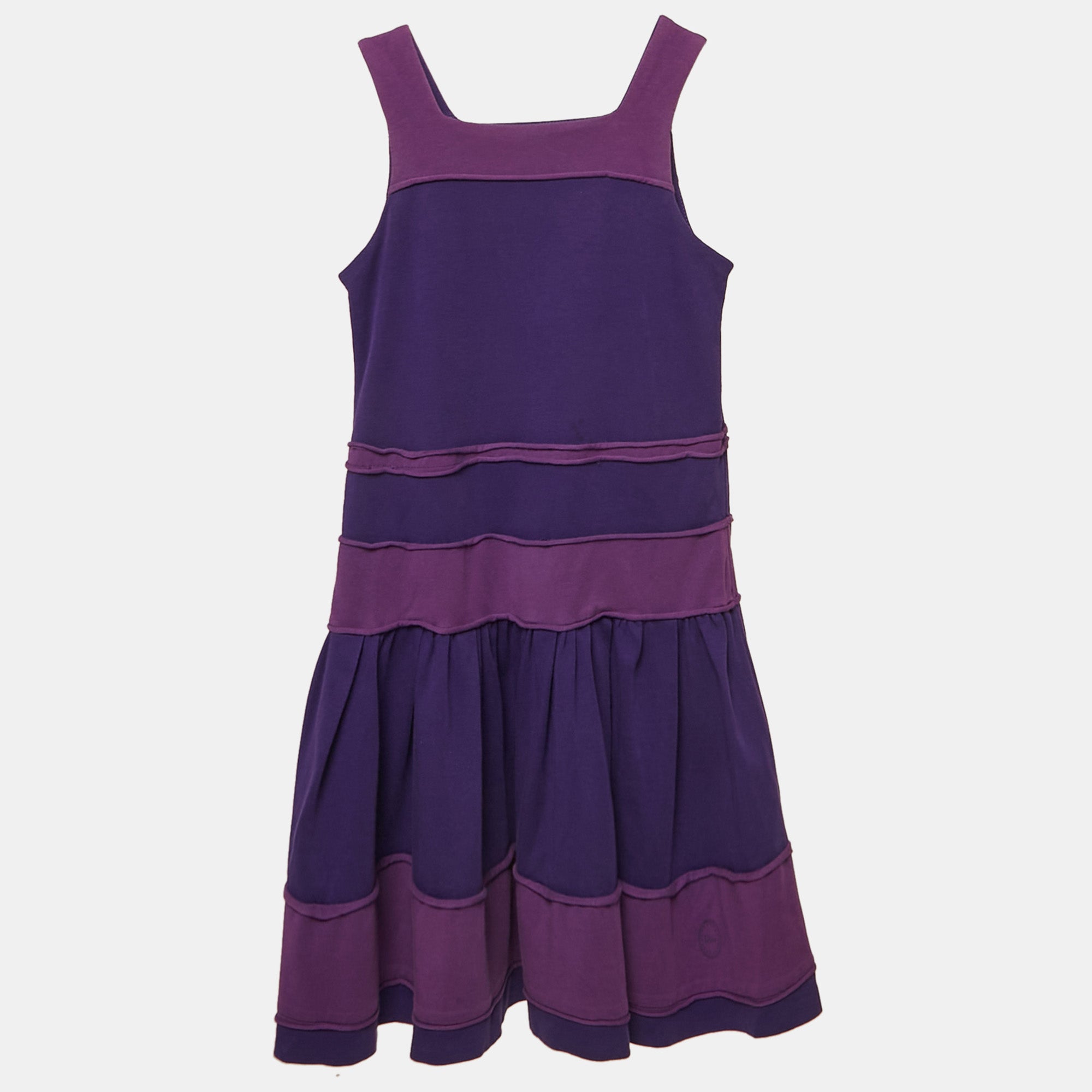 Christian Dior Kids Purple Jersey Tired Dress 8 Yrs