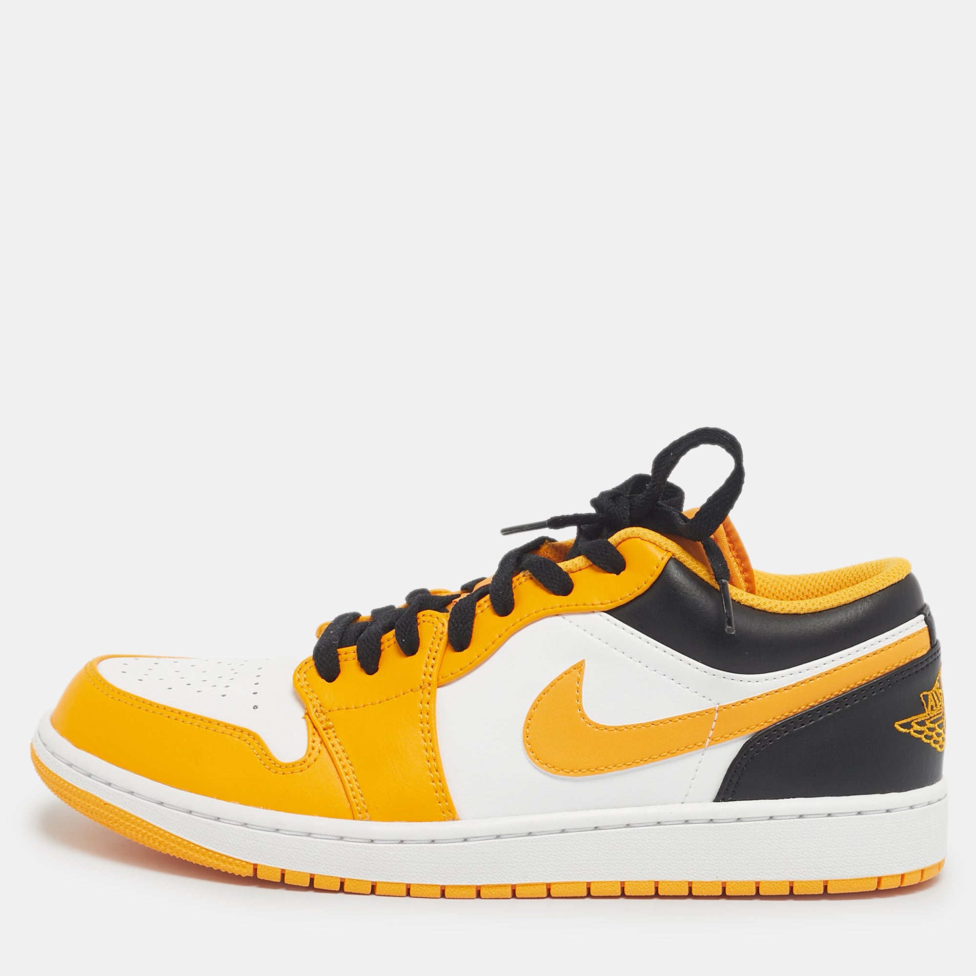 Air Jordans Multicolor Leather Jordan 1 Low Taxi&nbsp;Sneakers Size 43