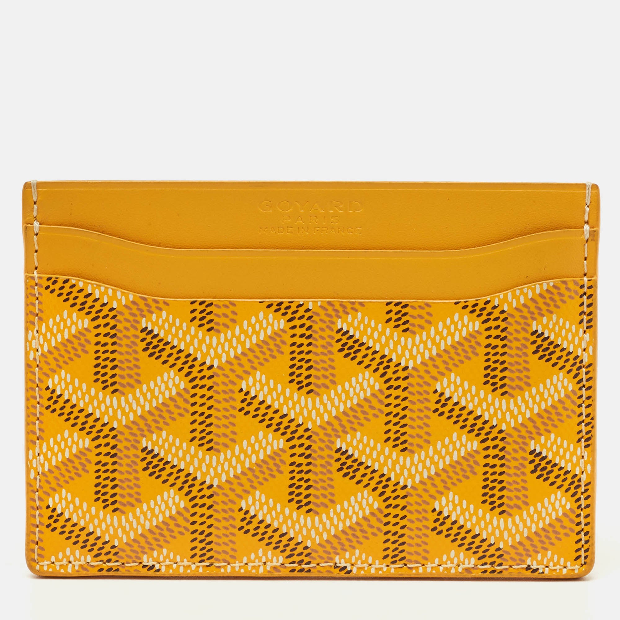 Goyard Yellow Goyardine Coated Canvas and Leather Saint Sulpice Card Holder
