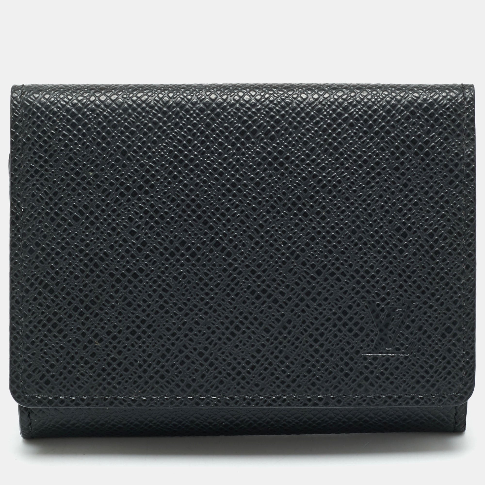 Louis Vuitton Black Taiga Leather Business Card Holder