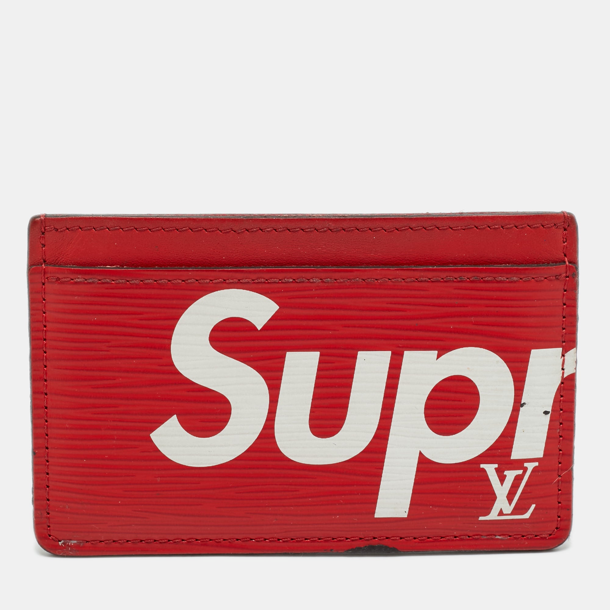 Louis Vuitton x Supreme Piment Epi Leather Porte Cartes Simple Card Holder