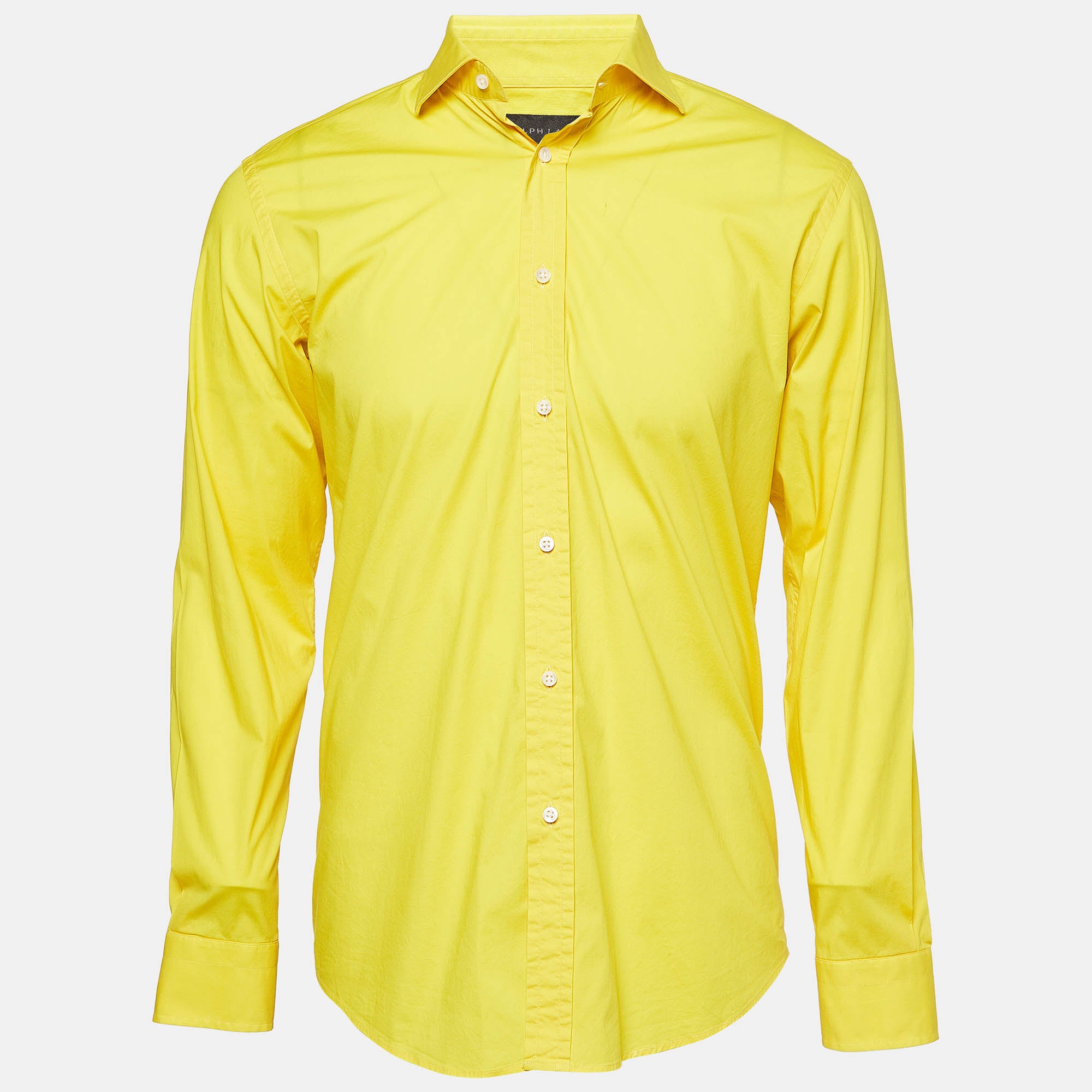 Ralph Lauren Yellow Cotton  Long Sleeve Shirts M