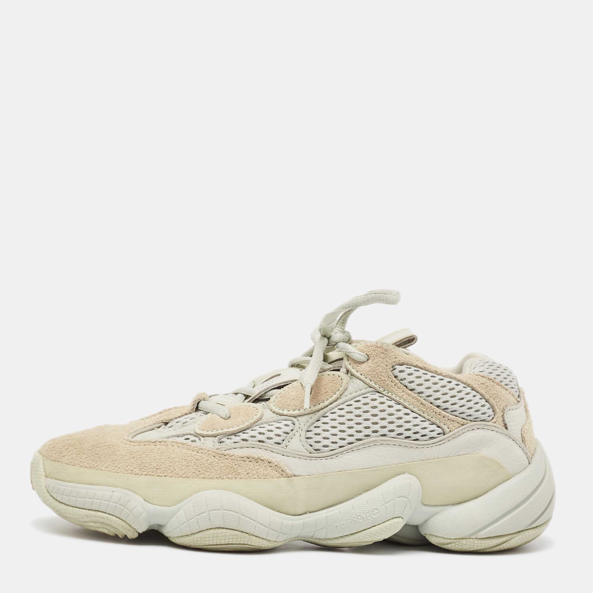 Yeezy x Adidas Mint Green Mesh and Suede Yeezy 500 Salt Sneakers Size 39 1-3