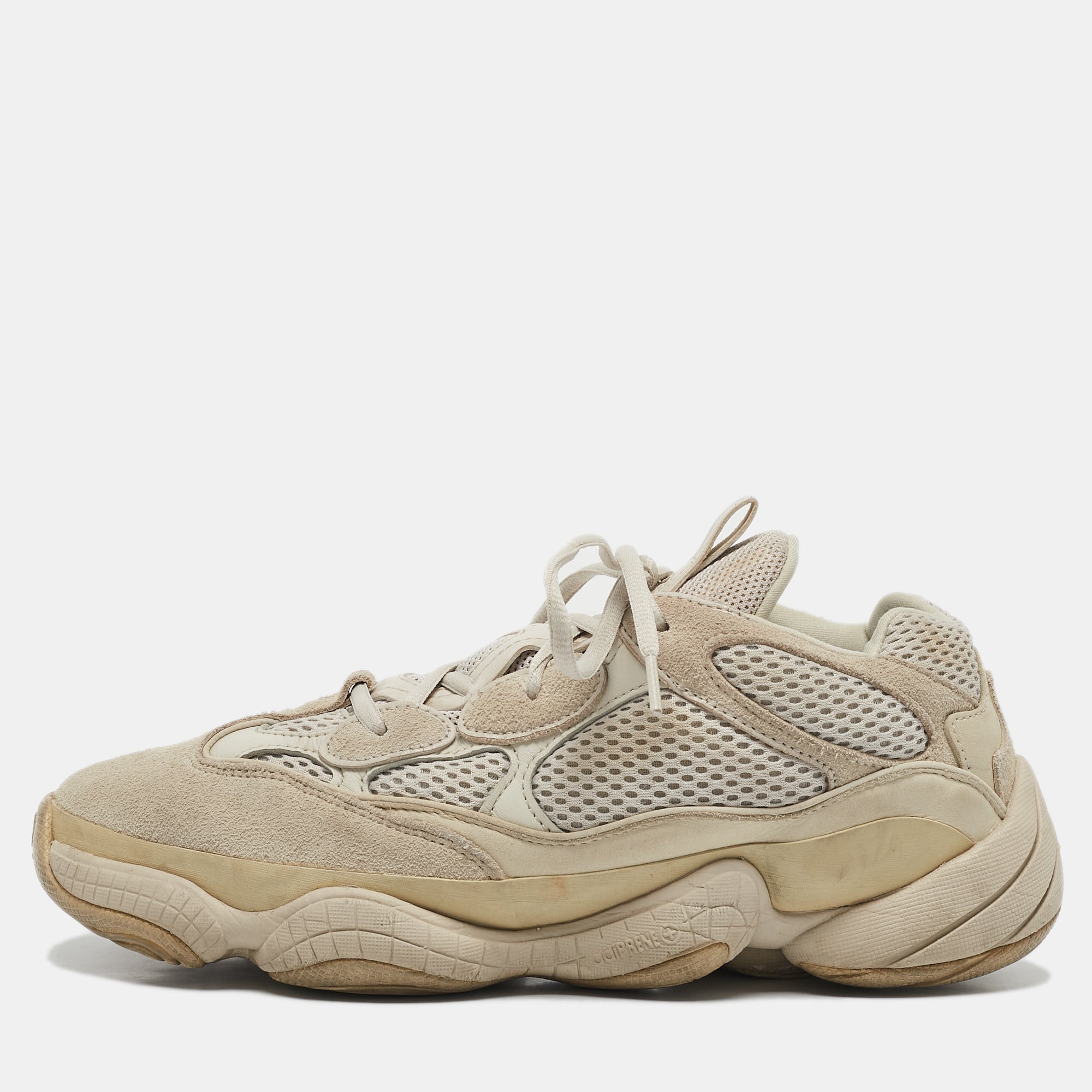 Yeezy x Adidas Grey Mesh And Suede 500 Salt Sneakers Size 43 2-3