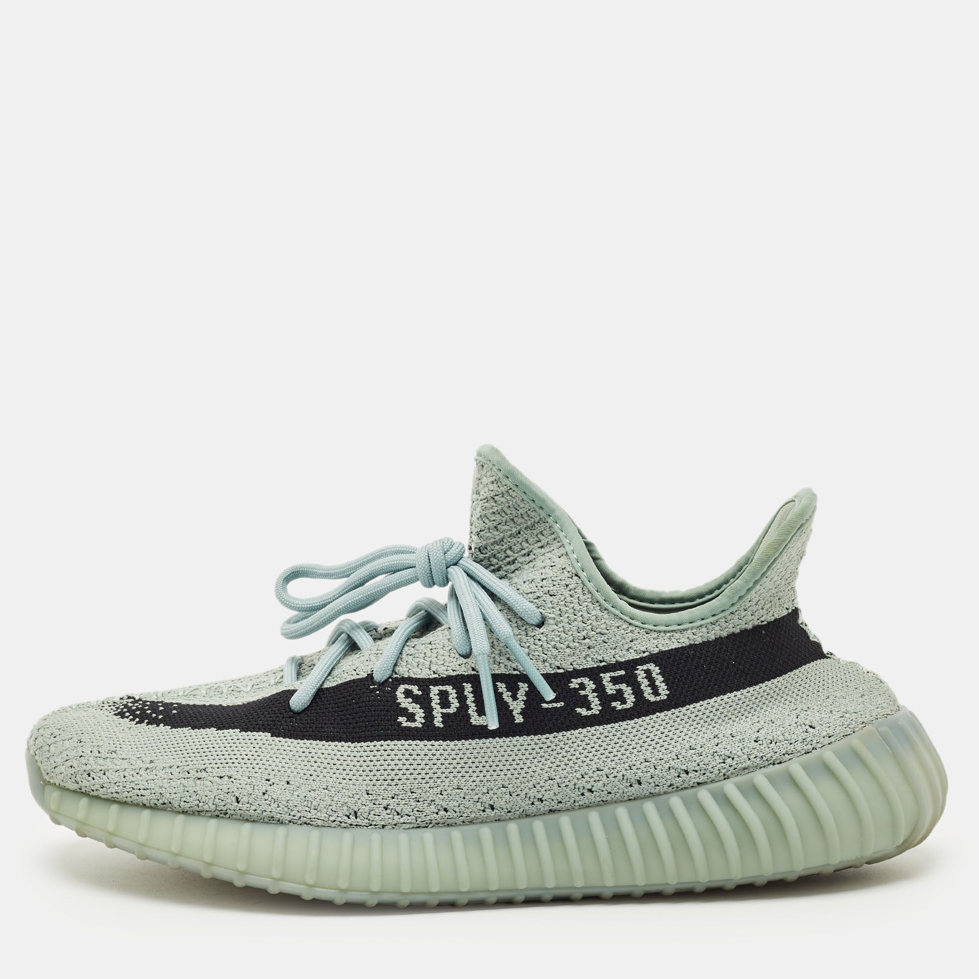 Yeezy x Adidas Grey Knit Fabric Boost 350 V2 Salt Sneakers Size 45 1-3