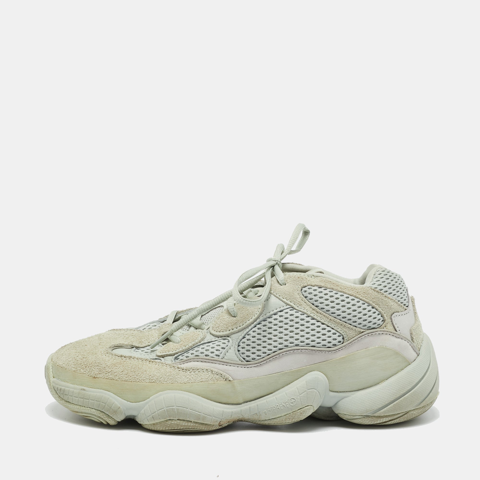 Yeezy x Adidas Grey Leather and Mesh 500 Salt Sneakers Size 42