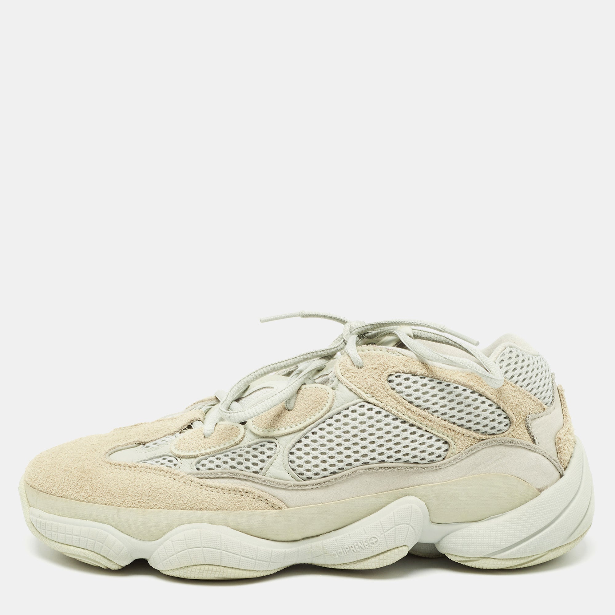 Yeezy x Adidas Grey Mesh and Suede 500 Salt Sneakers Size 42 2-3