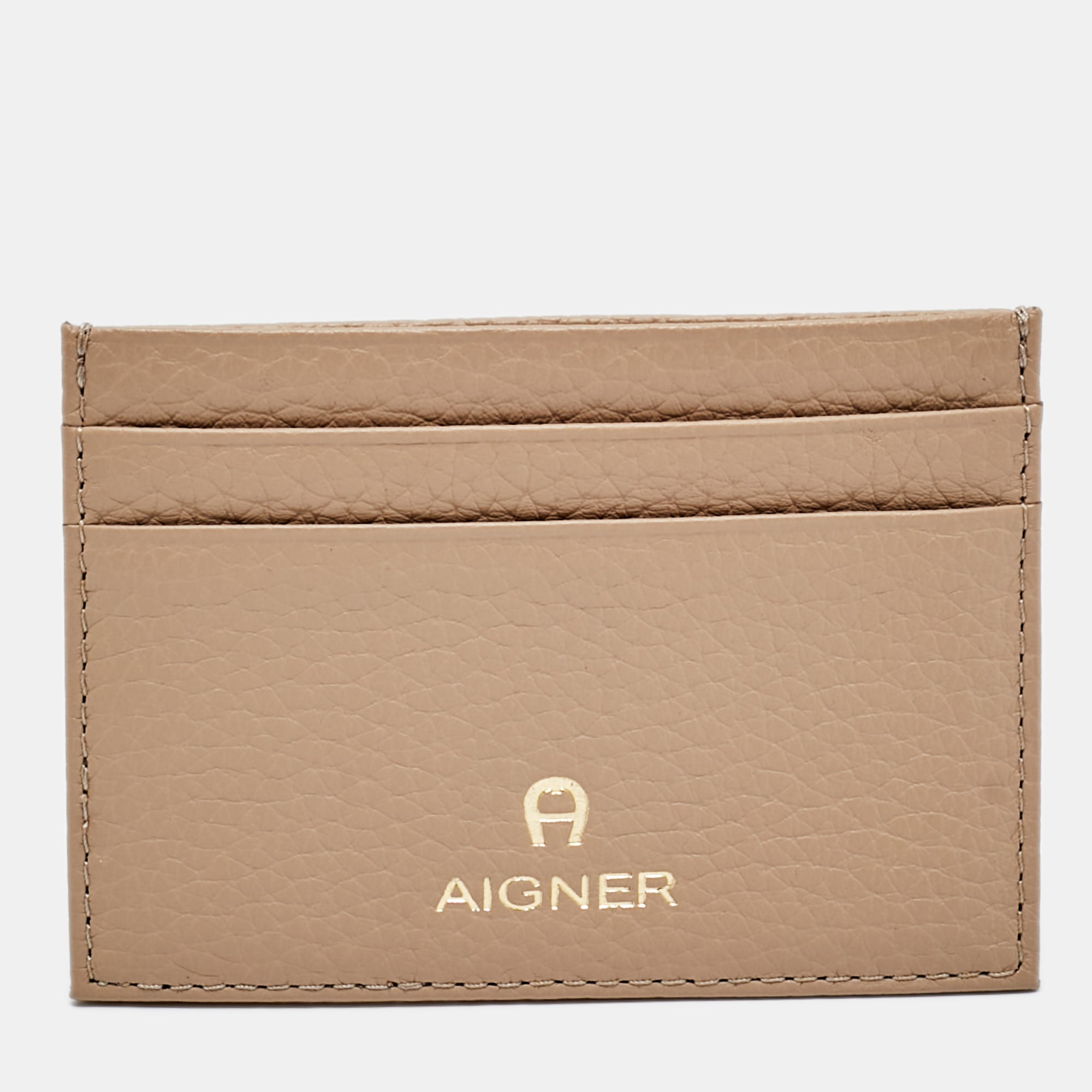 Aigner Beige Leather Card Holder