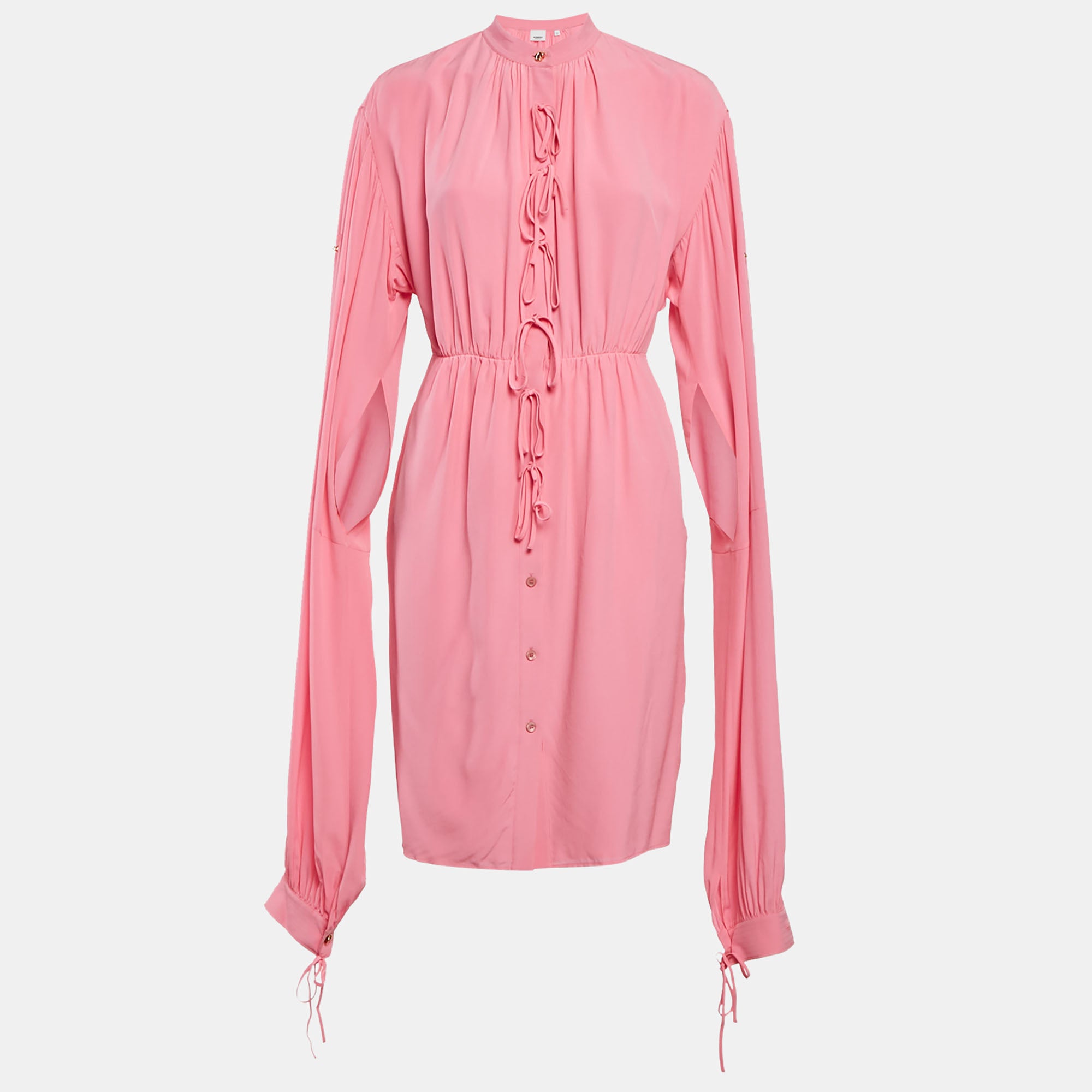 Burberry Bubblegum Pink Silk Joyce Dress S